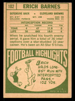 1968 Topps #102 Erich Barnes Excellent+  ID: 376309