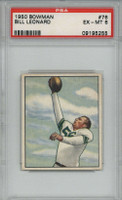 1950 Bowman #76 Bill Leonard PSA 6 EX-Mint 