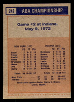 1972-73 Topps #242 ABA Playoffs Game 2 Near Mint 