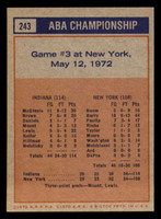 1972-73 Topps #243 ABA Playoffs Game 3 Ex-Mint  ID: 377763