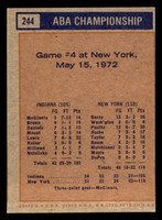 1972-73 Topps #244 ABA Playoffs Game 4 Near Mint+ 