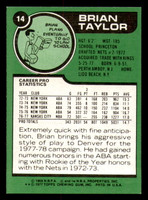 1977-78 Topps #14 Brian Taylor Near Mint  ID: 377896