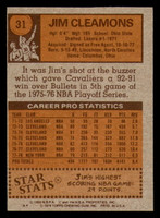 1978-79 Topps #31 Jim Cleamons Near Mint 