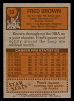 1978-79 Topps #59 Fred Brown Near Mint+  ID: 378518