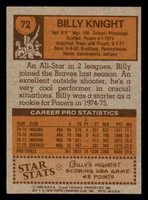 1978-79 Topps #72 Billy Knight Ex-Mint  ID: 378537