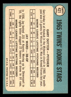 1965 Topps #421 Gary Dotter/Jay Ward Twins Rookies Near Mint RC Rookie 