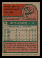 1975 Topps #86 Joe Lis Ex-Mint  ID: 379495