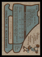 1979-80 Topps #116 Greg Fox Near Mint+ RC Rookie  ID: 381106