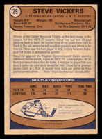 1974-75 O-Pee-Chee #29 Steve Vickers Ex-Mint 