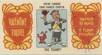 1963 Topps Valentine Foldee #35  3 Folds  Charlie Chaplin Paul Revere, Tarzan Lot Of 2  #*sku35297