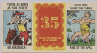 1963 Topps Valentine Foldee #35  3 Folds  Charlie Chaplin Paul Revere, Tarzan Lot Of 2  #*sku35297