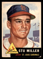 1953 Topps #183 Stu Miller Writing on Card RC Rookie Cardinals ID:382511
