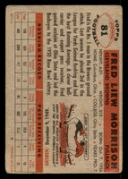 1956 Topps #81 Fred Morrison G-VG 