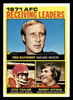1972 Topps #5 Fred Biletnikoff/Otis Taylor/Randy Vataha 1971 AFC Receiving Leaders Near Mint  ID: 382745