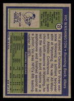 1972 Topps #22 Vic Washington Near Mint+ RC Rookie  ID: 382769