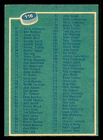 1976-77 O-Pee-Chee #116 Checklist Excellent+ 