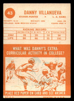 1963 Topps #43 Danny Villanueva Excellent 