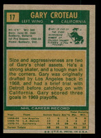 1971-72 Topps #17 Gary Croteau Excellent+ 