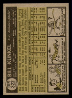 1961 Topps #322 Bill Kunkel Near Mint+ RC Rookie Set Break 