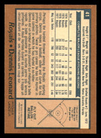 1978 O-Pee-Chee #41 Dennis Leonard Ex-Mint  ID: 385145