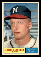 1961 Topps #501 John DeMerit Excellent+ RC Rookie  ID: 386784