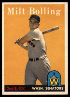 1958 Topps #188 Milt Bolling UER EX++ ID: 63483