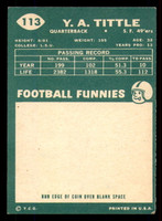 1960 Topps #113 Y. A. Tittle Excellent+ 