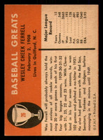 1961 Fleer #26 Wes Ferrell Ex-Mint 