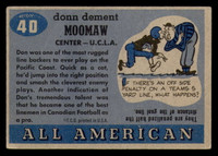 1955 Topps All American #40 Donn Moomaw Very Good  ID: 387178