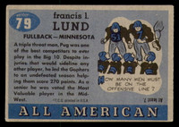 1955 Topps All American #79 Pug Lund VG-EX 
