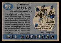 1955 Topps All American #92 Biggie Munn VG-EX 