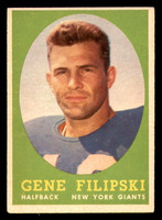 1958 Topps #1 Gene Filipski Excellent+ RC Rookie  ID: 387229