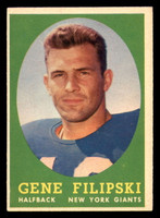 1958 Topps #1 Gene Filipski Excellent+ RC Rookie  ID: 387230