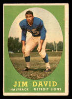 1958 Topps #13 Jim David Excellent  ID: 387254