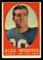 1958 Topps #30 Alex Webster Very Good  ID: 387295