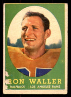 1958 Topps #72 Ron Waller Poor 