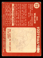 1958 Topps #72 Ron Waller Poor 