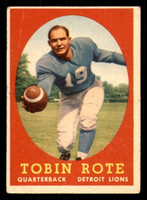1958 Topps #94 Tobin Rote Very Good 