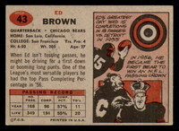 1957 Topps #43 Ed Brown Excellent 