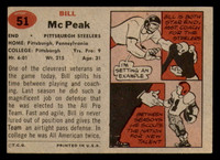 1957 Topps #51 Bill McPeak Very Good  ID: 388150