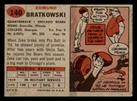 1957 Topps #140 Zeke Bratkowski DP Excellent+  ID: 388200