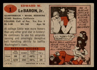 1957 Topps #1 Eddie LeBaron Excellent+  ID: 388209