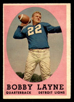 1958 Topps #2 Bobby Layne Excellent+  ID: 388233