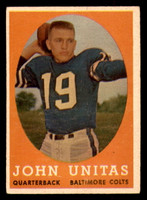 1958 Topps #22 Johnny Unitas UER Excellent 