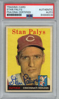 1958 Topps 126 Stan Palys Signed Auto PSA/DNA Reds
