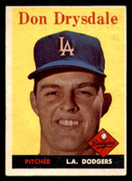 1958 Topps #25 Don Drysdale Very Good  ID: 388809
