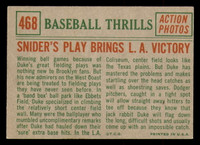 1959 Topps #468 Duke Snider Snider's Play Bring L.A. Victory Very Good  ID: 389007