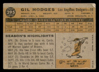 1960 Topps #295 Gil Hodges G-VG  ID: 389066