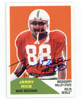 2012 Fleer Retro  Jerry Rice On Card Auto Mississippi Valley State Signed 60-JR