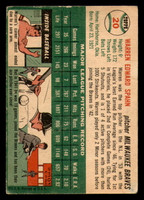 1954 Topps #20 Warren Spahn Very Good  ID: 389491